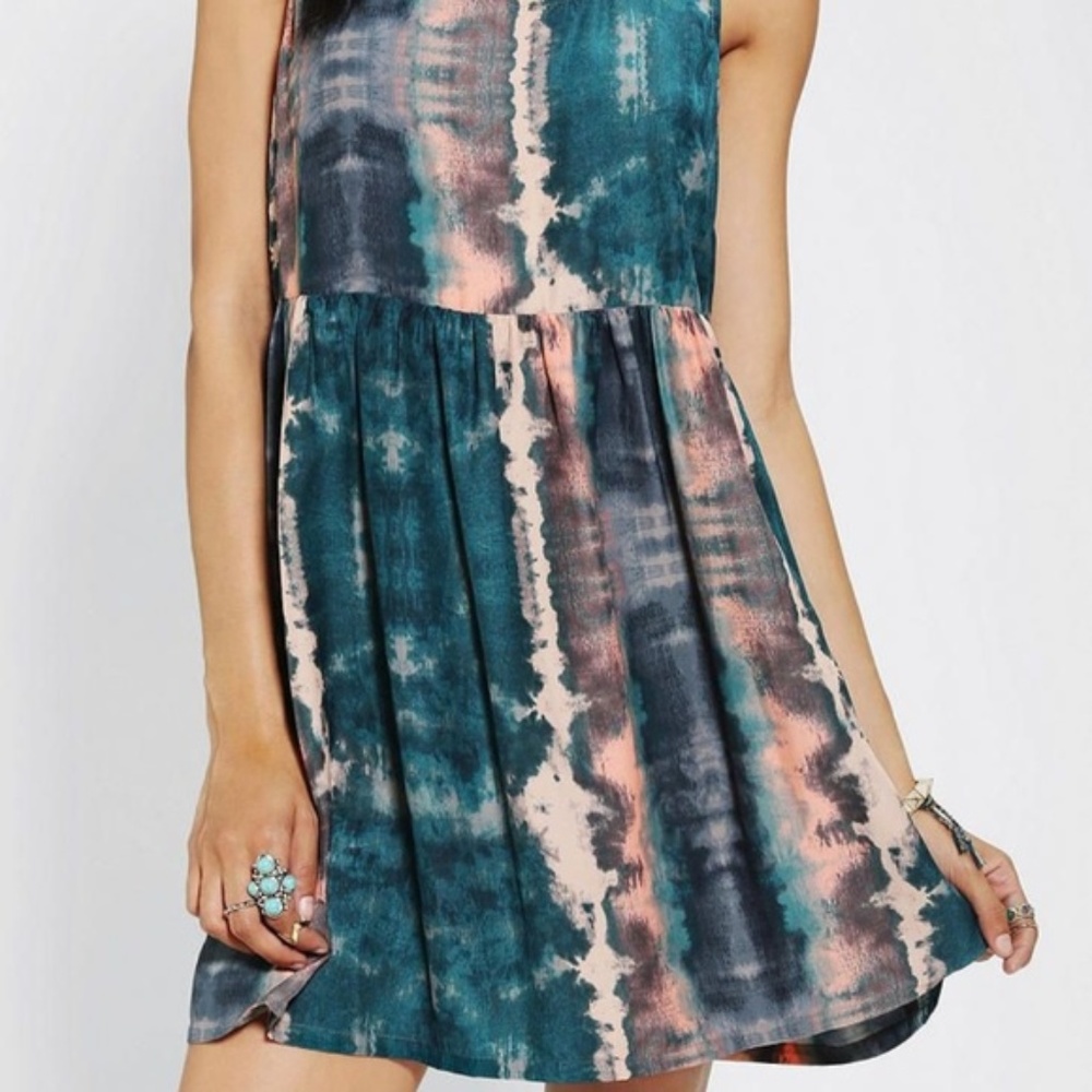 ⚡Ecote ⚡ Sunset Dress ⚡ Green + Peach